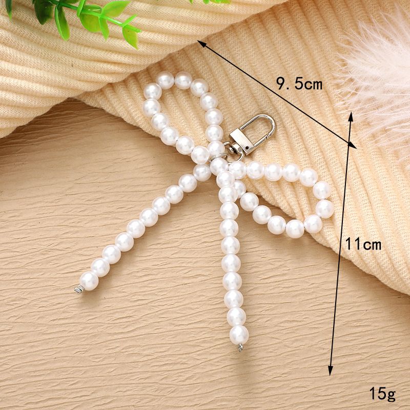 New Creative Personality Pearl Bowknot Pendant Bag Phone Case Keychain Ornament Exquisite Small Gift Accessories_voghion.com