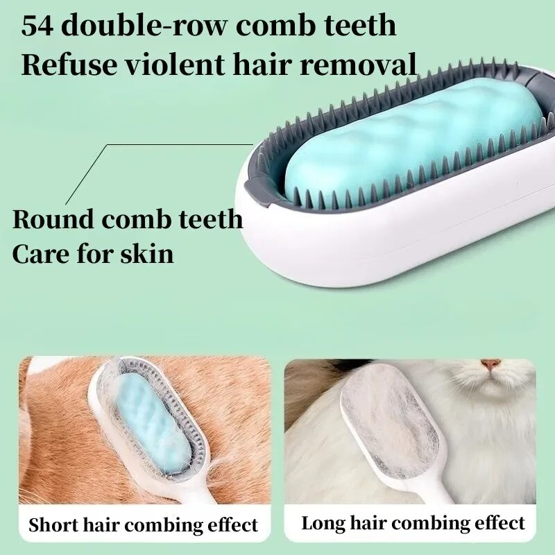 Add To Wish List 1Pcs Cat Long Hair Removal Brush Comb Silicone Dogs Cats With Saiette And Water Tank Accessories For_voghion.com