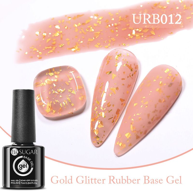 Set di gel per unghie multiuso UR SUGAR - Base in gomma diamantata frantumata senza mordenzatura, smalto temperato - Top coat gratuito e base rimovibile_voghion.com