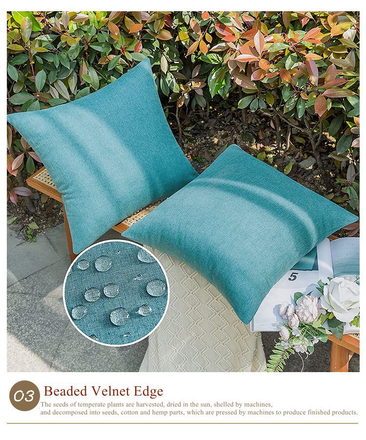 Waterproof Cushion Cover Solid Color Pillowcase Soft Plush Polyester Pillow Cover For Couch Sofa Living Room Outdoor Gift Nordic_voghion.com