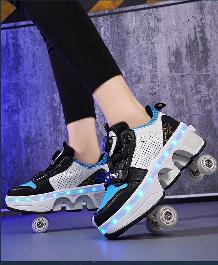 Lasteriided Heelys 6–12-aastased neljarattalised rulluisud laste deformeerunud rulluisud automaatselt sissetõmmatavate ratastega_voghion.com