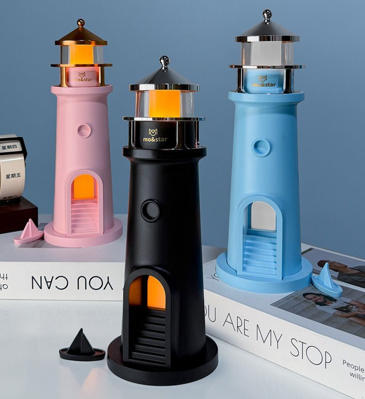 Moonlight Lighthouse Moon Projection Bluetooth-Lautsprecher Weißes Rauschen Schlafmittel Schlafzimmer Geschenk Geburtstagsgeschenk für Mädchen_voghion.com
