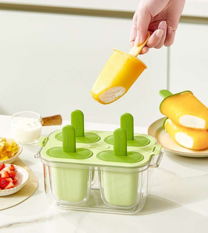 Sweet Qin Homemade Mold Double-layer Sandwich Silicone Easy Demolding DIY Ice Cream Popsicle Grinding Tool_voghion.com