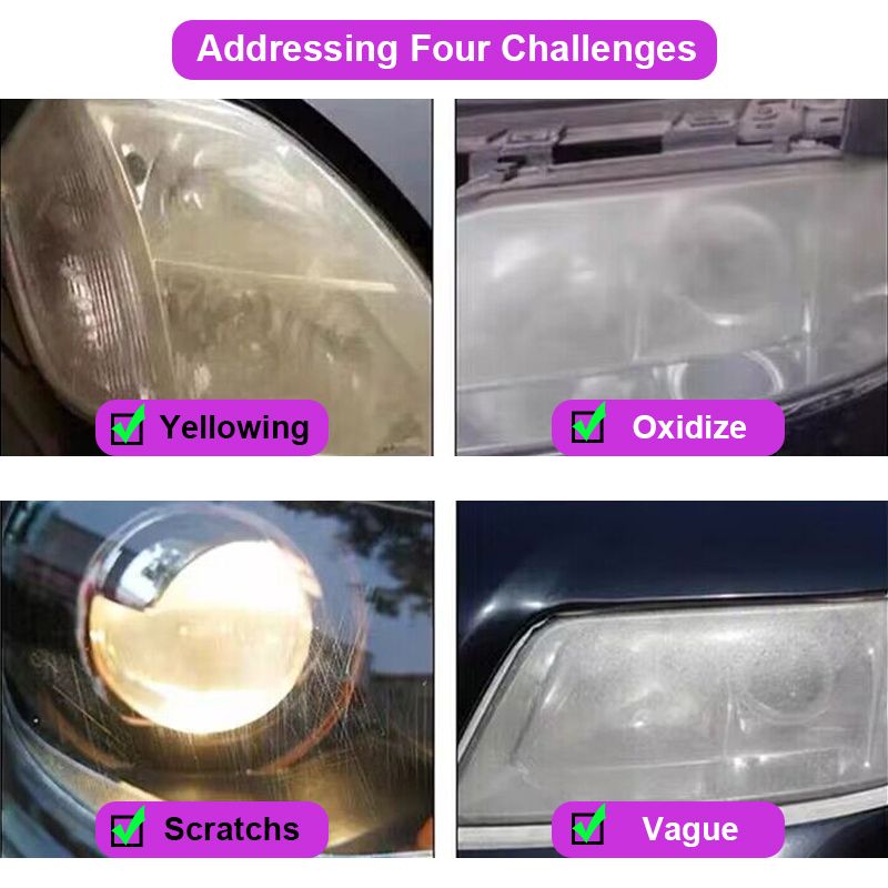 Auto-Restaurierung Polier-Kits Scheinwerfer Kratzer Entferner Reparatur Reinigungspaste Entfernen Oxidation Scheinwerfer Politur Flüssigkeit_voghion.com