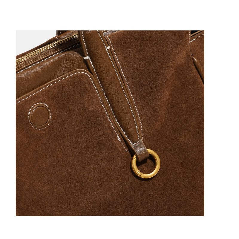 2025 New Large-capacity Suede Handheld Boston Shoulder Commuter Bag Fashion Versatile Leisure Daily Simple Commuting Personalized_voghion.com