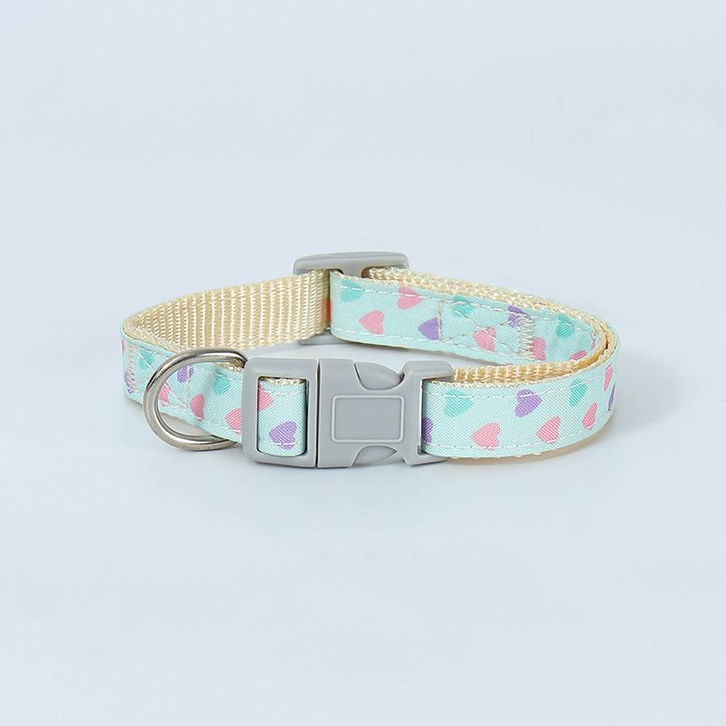 1.5Cm New Heart Pattern For Cats And Dogs, Multi-Color Dog Collar With Sturdy Buckle, Direct Delivery_voghion.com