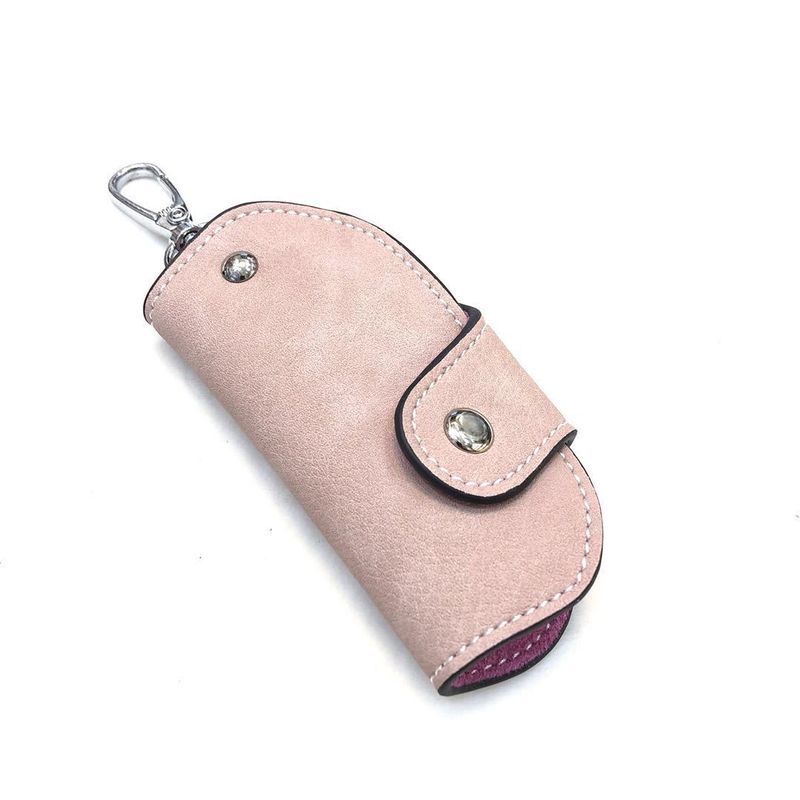Creative New Cute Leather Korean Version Multifunctional Women Men Car Key Case Keychain_voghion.com