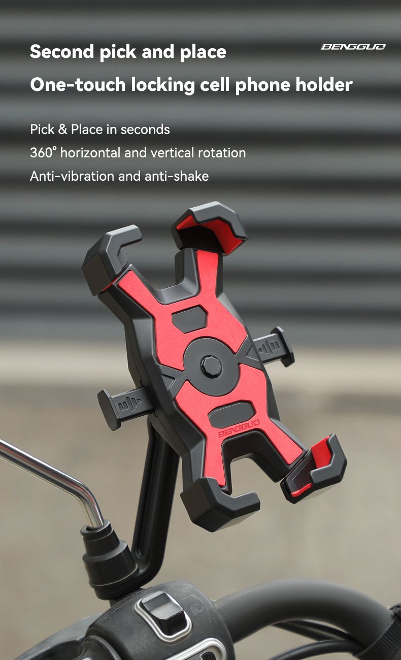 Supporto per cellulare per bicicletta, supporto per cellulare per auto elettrica, supporto per cellulare a sgancio rapido per guida all'aperto, supporto per navigatore per cellulare_voghion.com