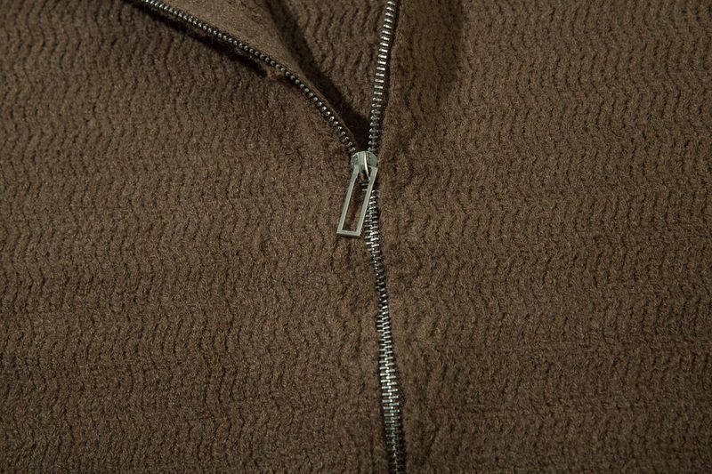 Maglione da uomo con cappuccio e cerniera High Street – Pullover retrò (M-XL) – Fodera in pile invernale (caffè/grigio)_voghion.com