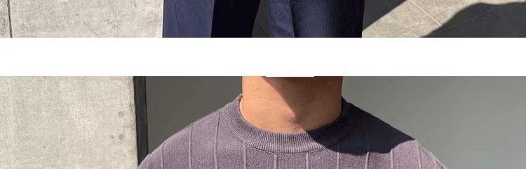 Férfi ruházat Póló férfi nyári új kerek nyakú póló félujjú férfi rövid ujjú vékony változatú alsó ing gyapjú póló_voghion.com