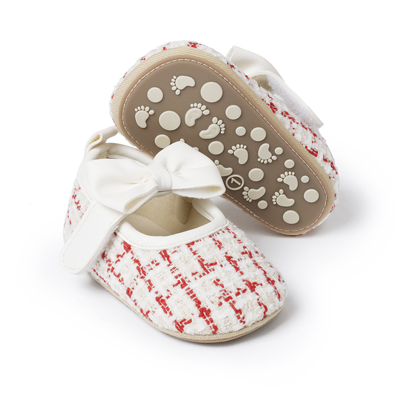 Frühling und Herbst Low Top dicke Sohlen Babyschuhe für Mädchen Babyschuhe weiße rutschfeste Prinzessin Wanderschuhe_voghion.com