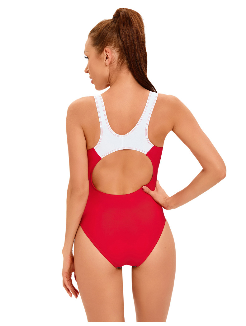 Maillot de bain une pièce sexy dos nu pour femme, style conservateur, style triangle_voghion.com