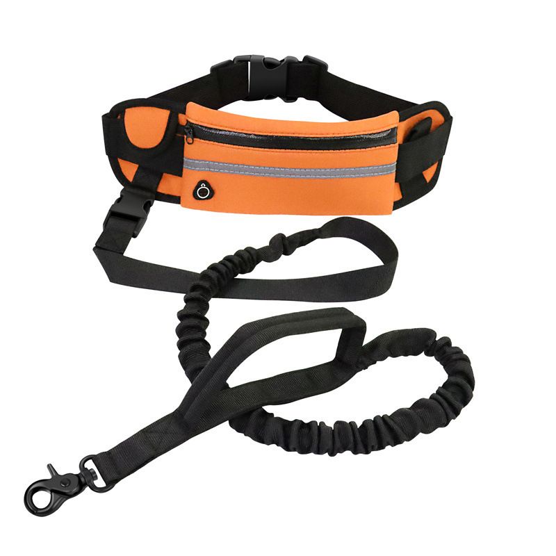 Sports Waist Bag Dog Set Reflective Elastic Explosion-Proof Outdoor Pet Supplies Running Leash_voghion.com