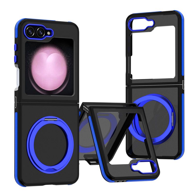 360° draaibare ringhouder telefoonhoesje voor Samsung Galaxy Z Flip 6 Flip6 5G schokbestendige harde schaalhoes_voghion.com