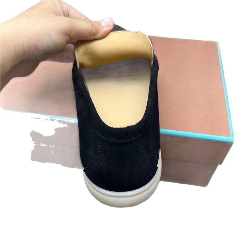 Slip-On-Loafer aus echtem Leder 25 neue lässige Mokassins aus Rindsleder mit weißer Sohle für Männer und Frauen_voghion.com