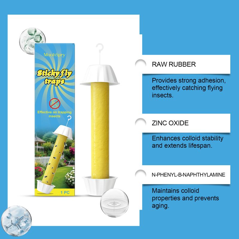 MoonSpry Sticky Trap Stick Daily Household Odorless Insect Repellent Removal Tool Hanging Fly Catcher_voghion.com