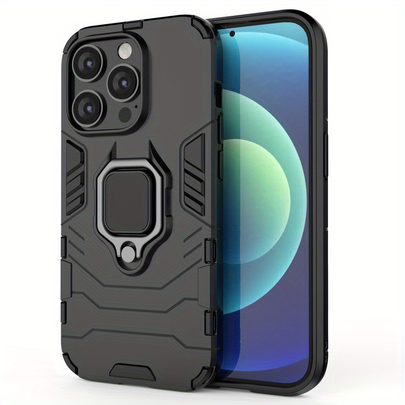 Coque Armor antichoc pour iPhone : protégez votre téléphone avec une coque antichoc et un support à anneau !_voghion.com