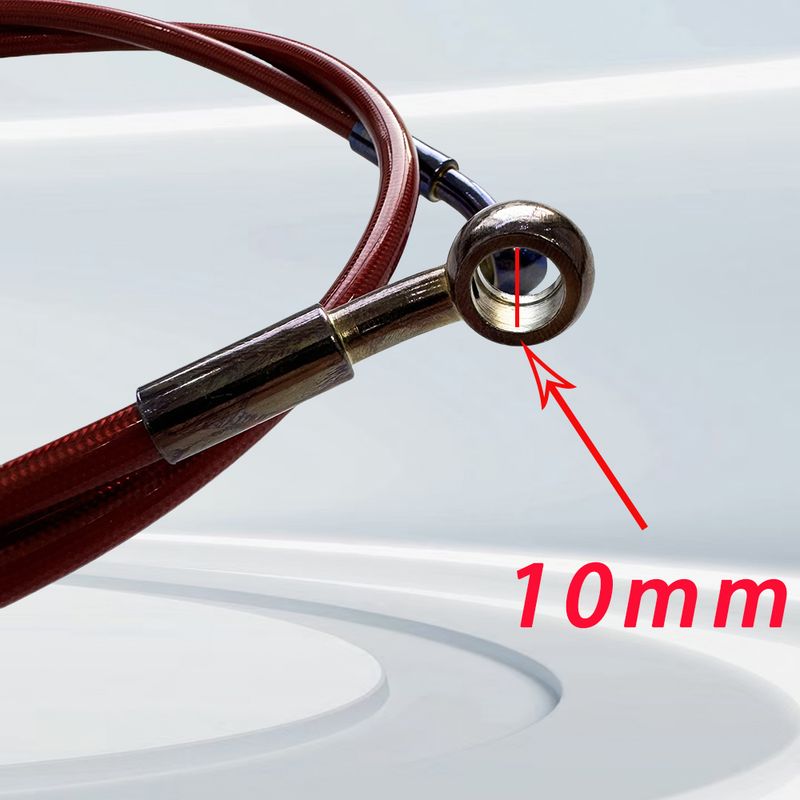 Tubo de óleo hidráulico universal para motocicleta AN3 vermelho 10CM-500CM mangueira de freio de titânio comprimento da junta pode ser personalizado_voghion.com