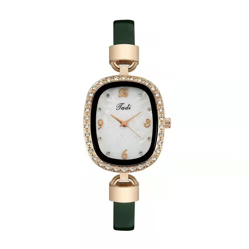 Orologi da donna, tendenza moda, cinturino in marmo, strass, quadrante digitale con diamanti, orologio al quarzo da donna in due pezzi._voghion.com
