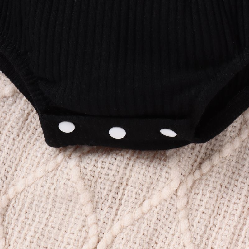 Abbigliamento per bambini piccolo vento profumato autunno inverno bambina gonna in pizzo a maniche lunghe in pizzo patchwork intrecciato abito con fiocco Ha_voghion.com