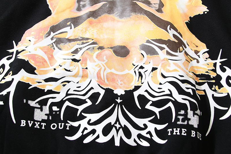 Herenhoodie met print Rising Sun herfst/winterhoodie_voghion.com