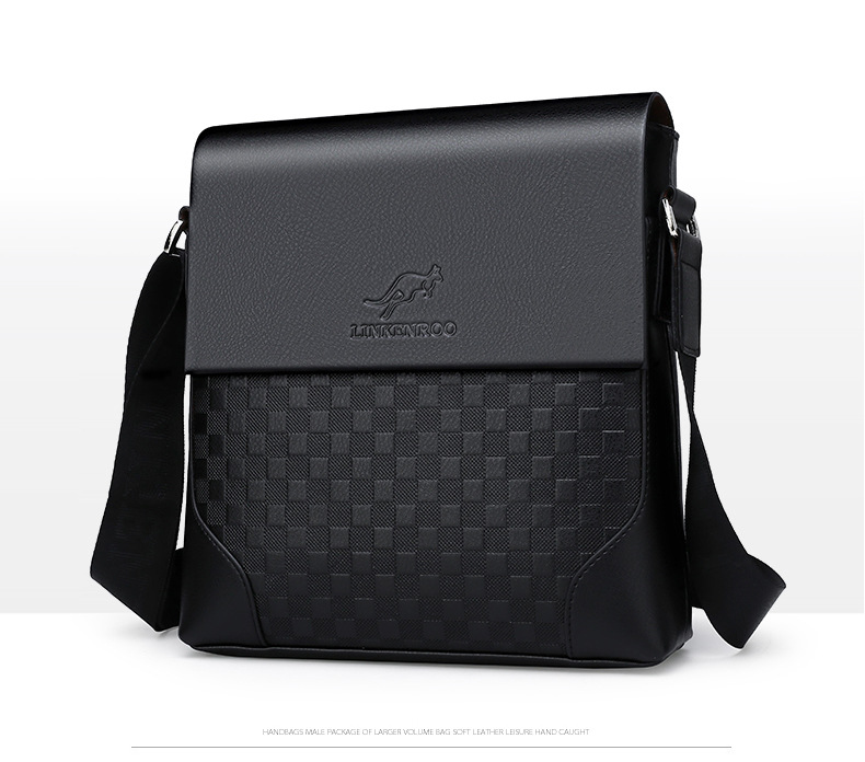 Schoudertas Heren Crossbody Tas Cover Checkerboard Retro Heren Tas Heren Leren Tas Buitenlandse Handel Model Directe Verkoop_voghion.com
