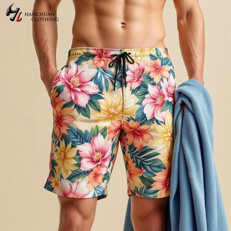 Herrenbekleidung Neue Strandhose Herren Schnelltrocknend Locker Leicht Elastisch Cartoon Große Größe Surfhose Hawaiian Beach Badehose Shorts_voghion.com