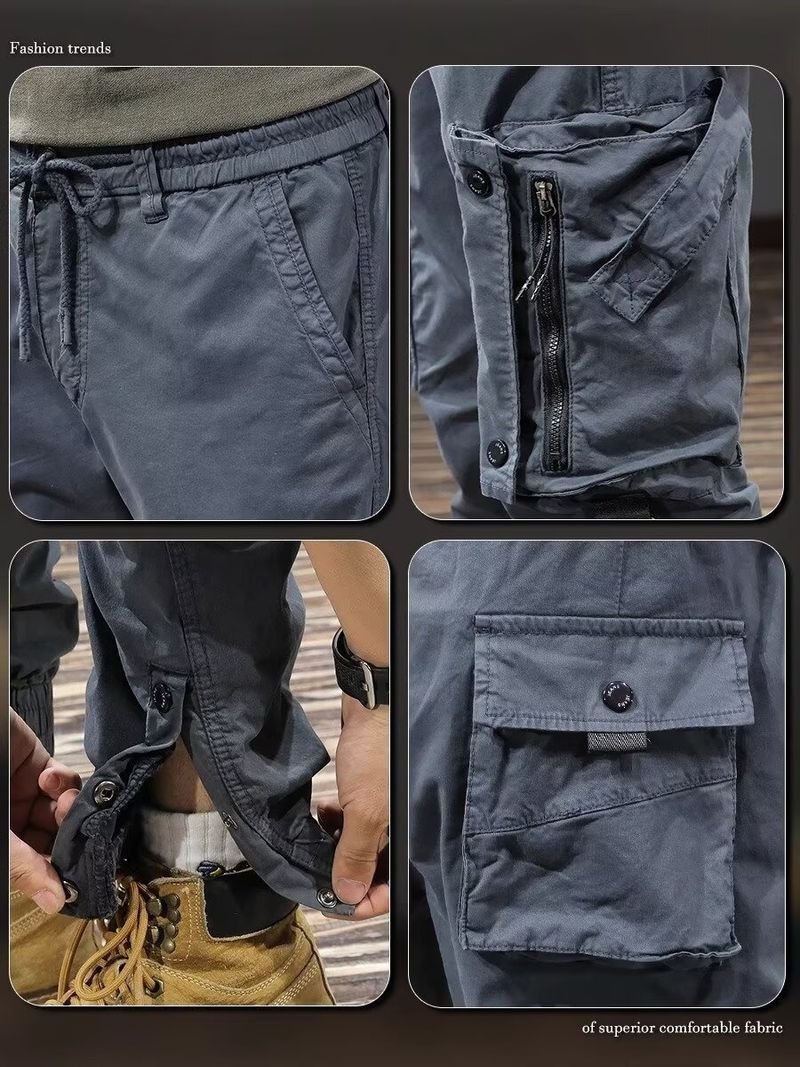 001 Chaolun - Pantalones deportivos multibolsillos para hombre, estilo americano, estilo cargo transfronterizo, para exteriores, estilo paracaidista_voghion.com