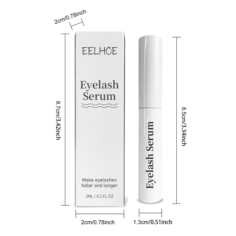 Rímel EELHOE, cachos naturalmente lindos, preto, grosso, longo, suave e não borra fácil_voghion.com