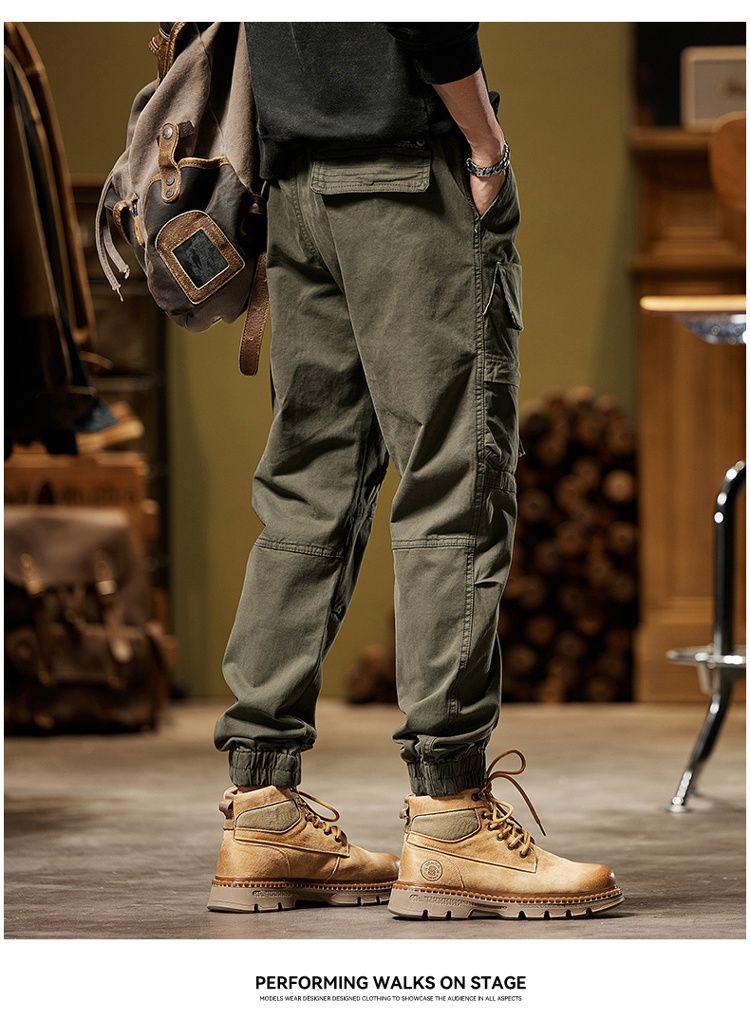 New personalized high street style tooling trousers casual trousers versatile simple fashion niche design leggings_voghion.com