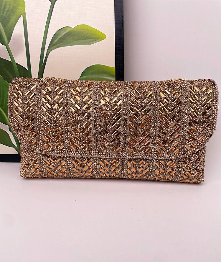 Modische Partykleid-Clutch mit Strasssteinen für Hochzeiten, Abend-Umhängetasche_voghion.com
