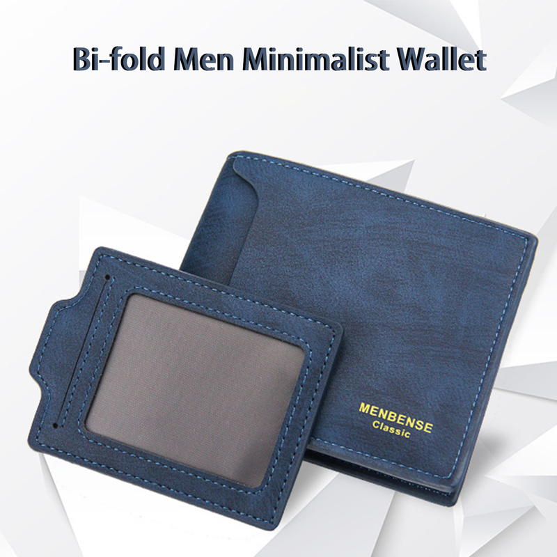Kjiuyou Men Wallet Slim Multi-slots Short Frosted Large Capacity Detachable Card Holder Leather Bi-fold Male Business Pocket Wallet Daily Use_voghion.com