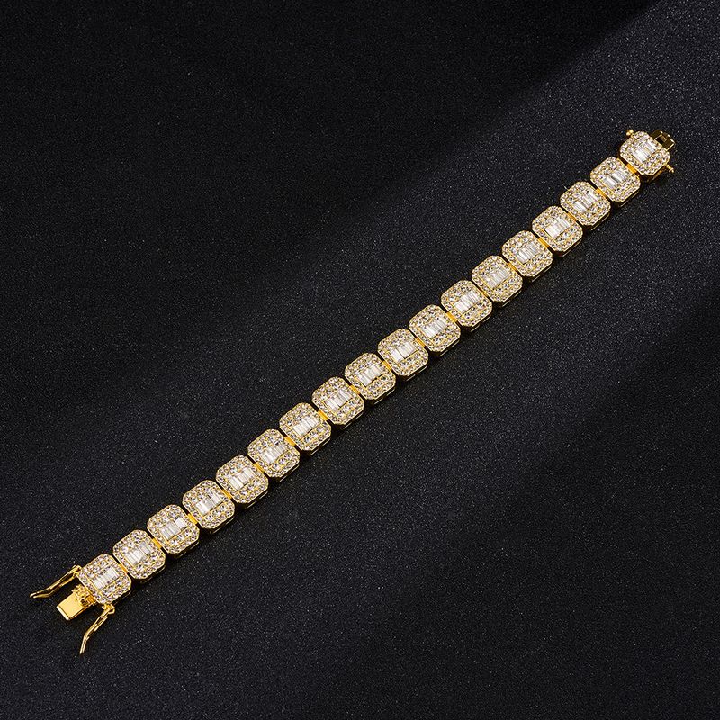 Collana e bracciale Hip Hop da 12 mm con catena a maglie cubane quadrate da uomo e da donna, in oro e argento, accessori per gioielli Hip Hop da donna_voghion.com