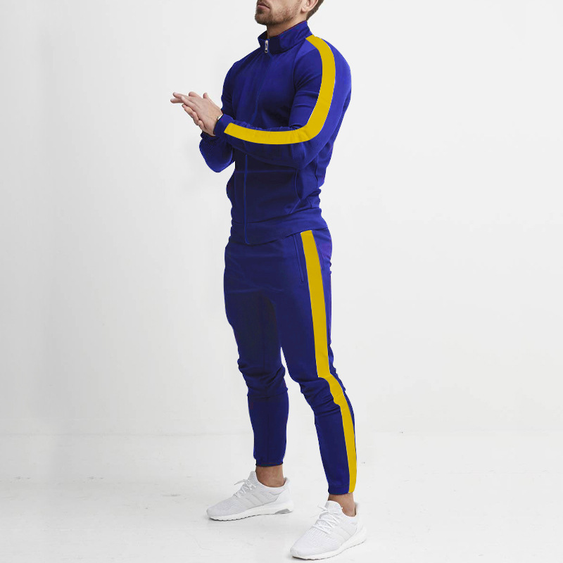 Ropa de hombre, traje deportivo informal para hombre, traje informal a juego con colores, deportes de moda con capucha_voghion.com