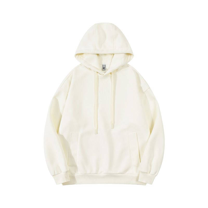 320G Autumn Trendy Brand Hooded American Style Solid Color Sports Casual Unisex Pullover Clean Version Sweatshirt_voghion.com