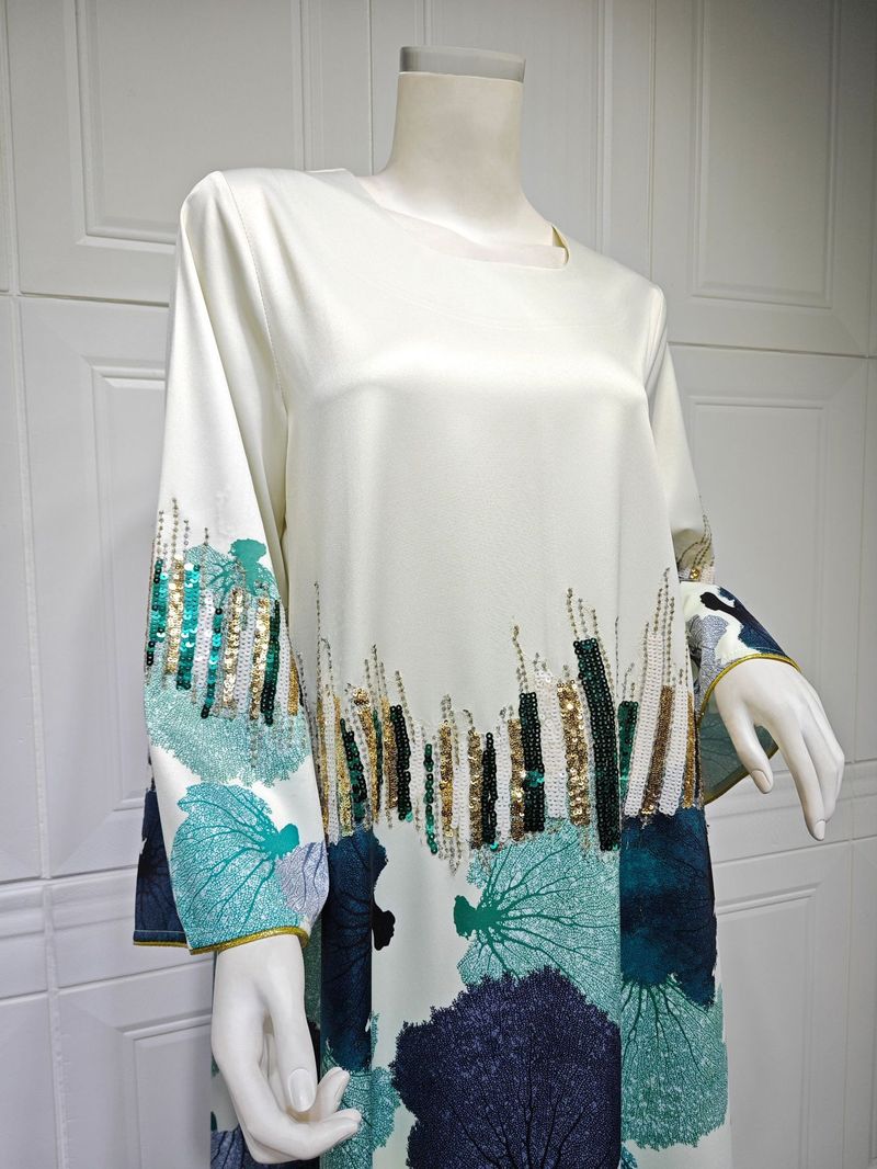 Muslimische Abaya Mit Seilstickerei, Damenrobe, Traditionell, Modern, Wunderschön, Ramadan_voghion.com