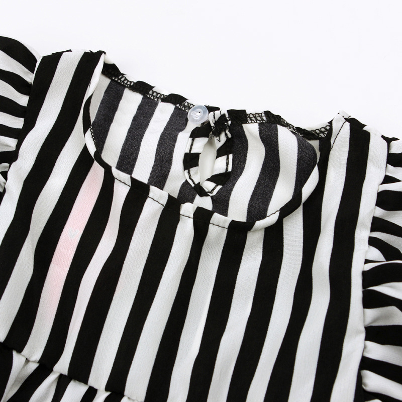 Ropa de bebé Traje para niños Top a rayas pantalones cortos traje de dos piezas para niños_voghion.com