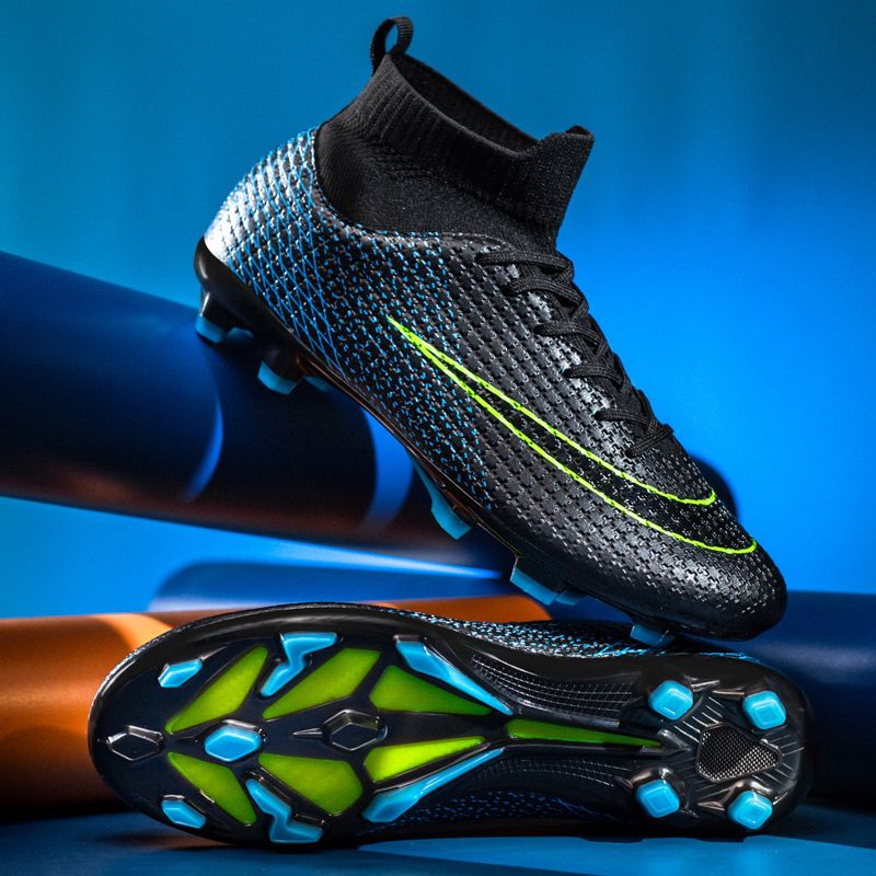 Neues Paar Fußballschuhe für Herren mit hohen Spitzen und langen, gebrochenen Nägeln, Trainingssportschuhe_voghion.com