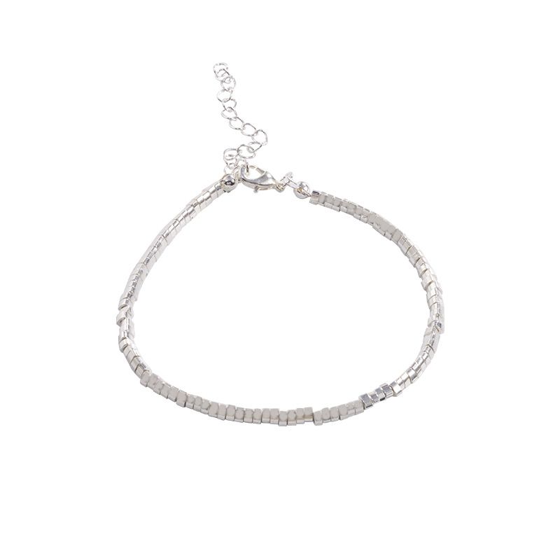 Ins Trend Minimalist Cold Broken Silver For Women Light Luxu Niche Internet Celebrity Same Style Beaded Bracelet_voghion.com