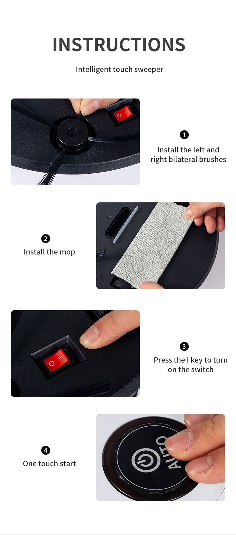 Smart Robot Sweeping And Mopping Integrated Vacuum Cleaner Household Appliance Promotional Gift_voghion.com