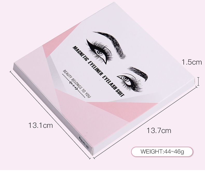 Krása Zdraví Vláknitý magnet Přírodní samolepicí umělé řasy 3 páry tlustých rozdělených řas_voghion.com