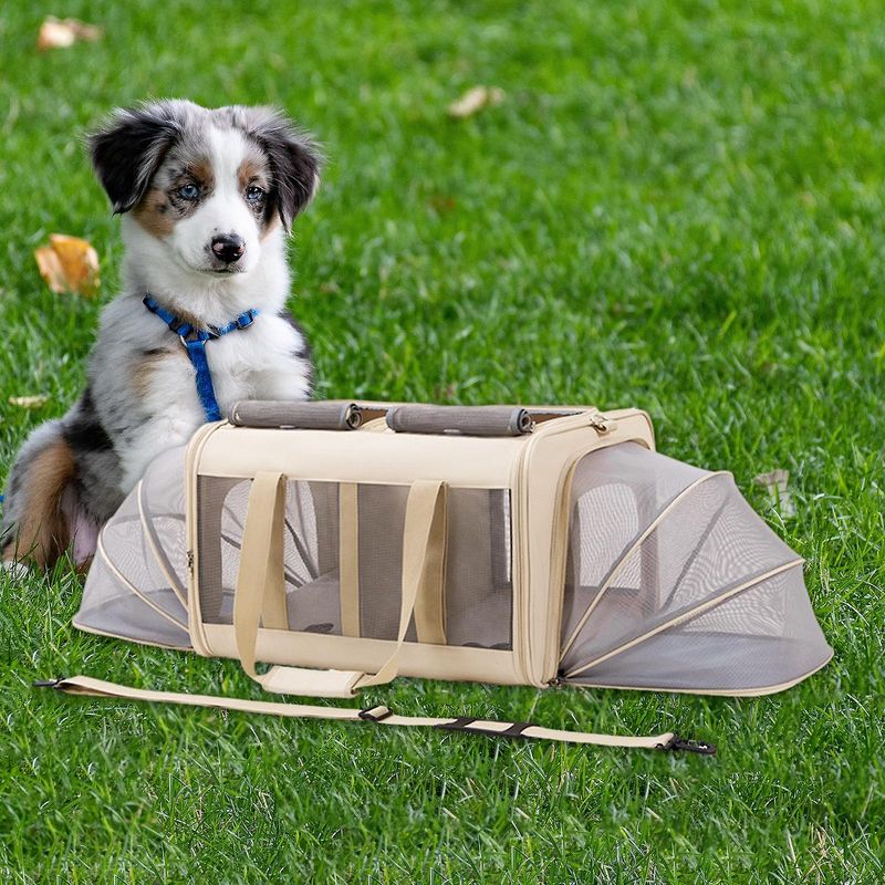 Trasportino da viaggio per gatti di grandi dimensioni, trasportino da viaggio per animali domestici, pieghevole, portatile, per cani, trasportino per cuccioli, conigli, cani di piccola taglia, escursionismo e campeggio_voghion.com