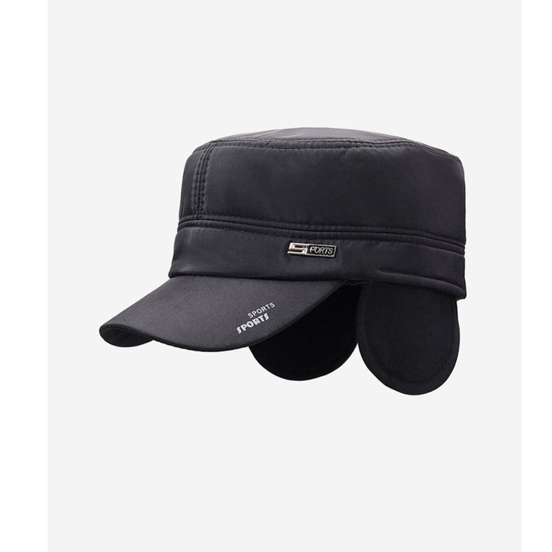 Autumn Winter With Printed Words Middle-aged And Elderly Peaked Grandpa Hat Flat Military Cap Thin Men's_voghion.com