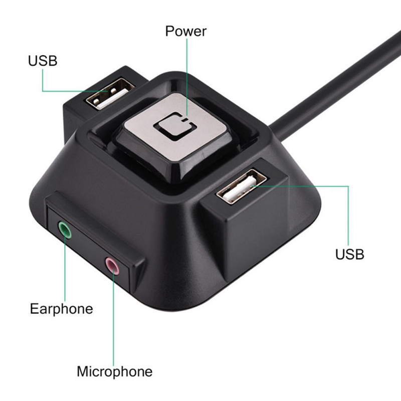 1.2m Desktop PC Button Practical Wear-resistant ABS Computer Reset Switch Block Extender for Office_voghion.com