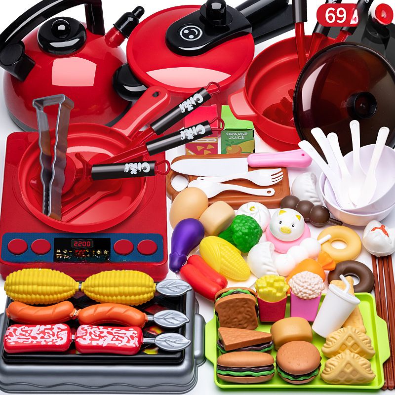 Set di giocattoli da cucina per bambini, per bambine, per ragazzi e ragazze, per tagliare la frutta e cucinare i giocattoli_voghion.com