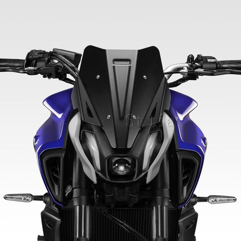For FZ07 MT07 MT-07 FZ 07 2021-2024 Motorcycle Windshield Windscreen Kit Deflector Fairing Cover Wind Screen Accessories_voghion.com