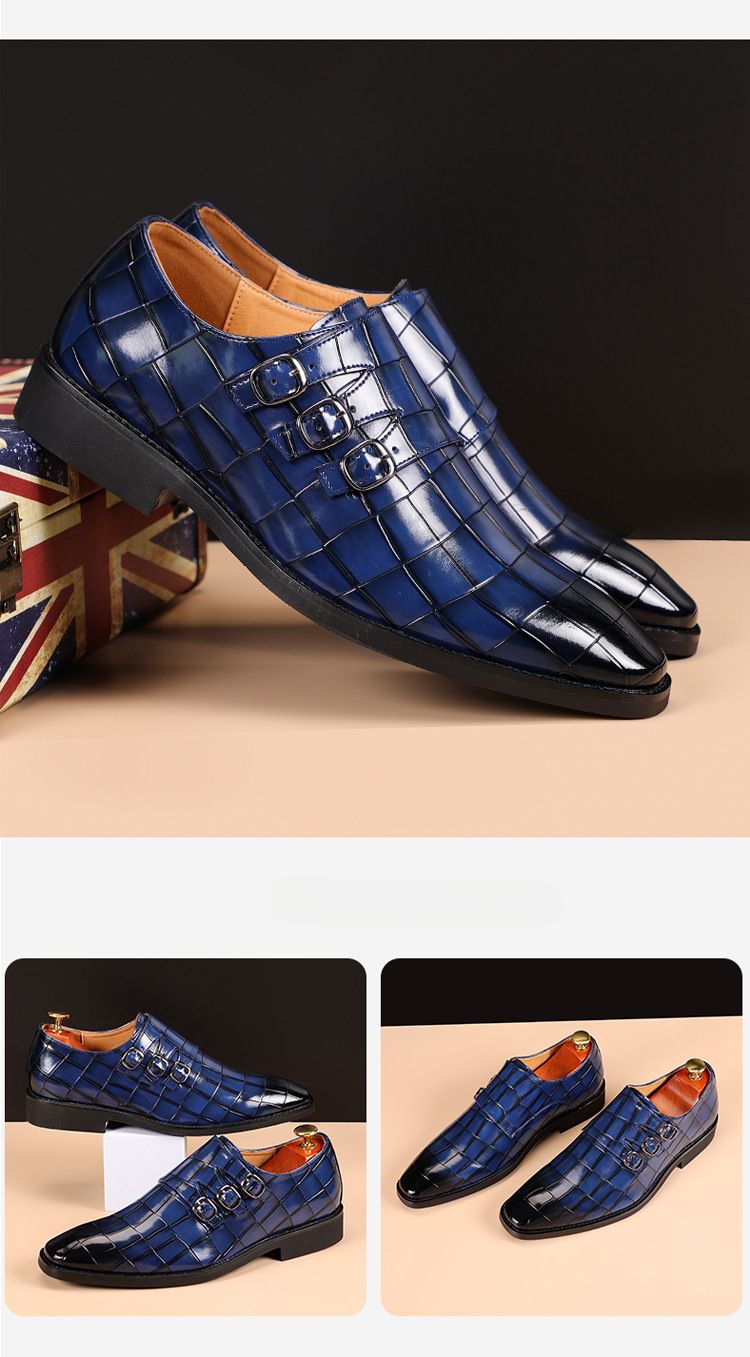Męskie buty biznesowe casualowe typu oksfordy, formalne, sznurowane, do biura, na imprezy i na co dzień_voghion.com