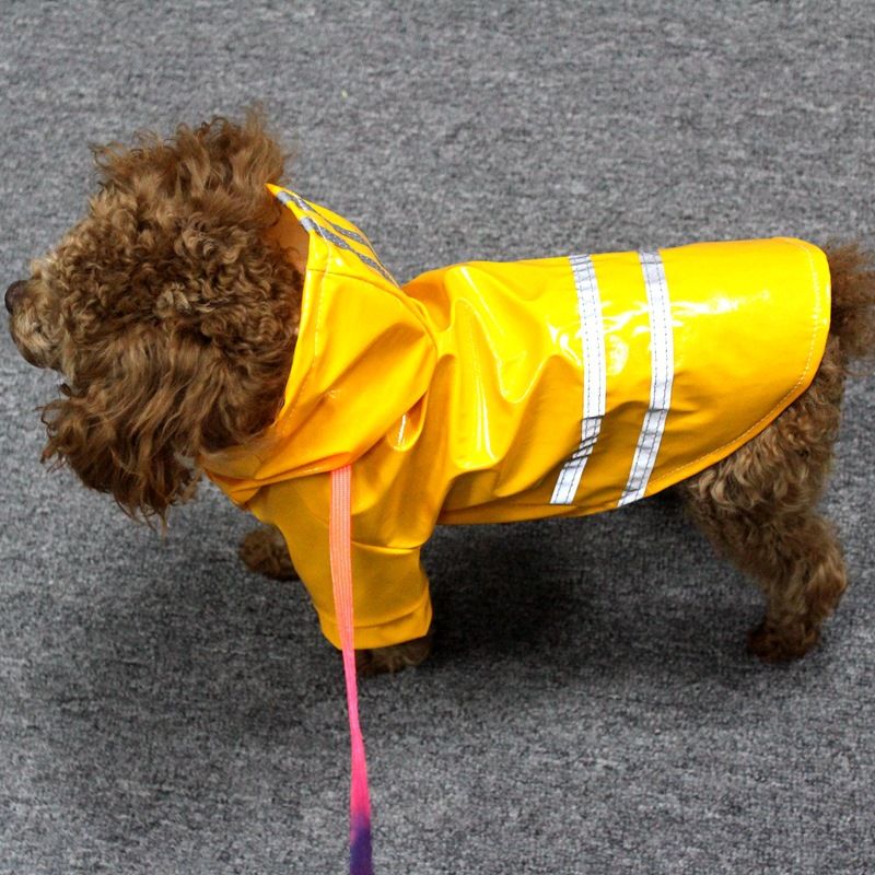 25 Stile Welpen Kapuzen Regenmantel Hund Nacht Reflektierende Sicherheitskleidung Haustier Wasserdichte Jacke Mantel Fünf Farben_voghion.com