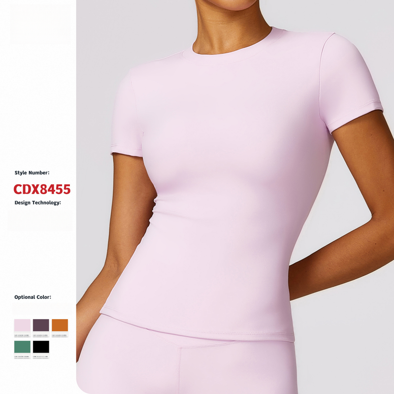 T-shirt de printemps Zechuang, combinaison de yoga à séchage rapide, haut de fitness, cache-maillot, sports de course en plein air, manches courtes pour femmes_voghion.com
