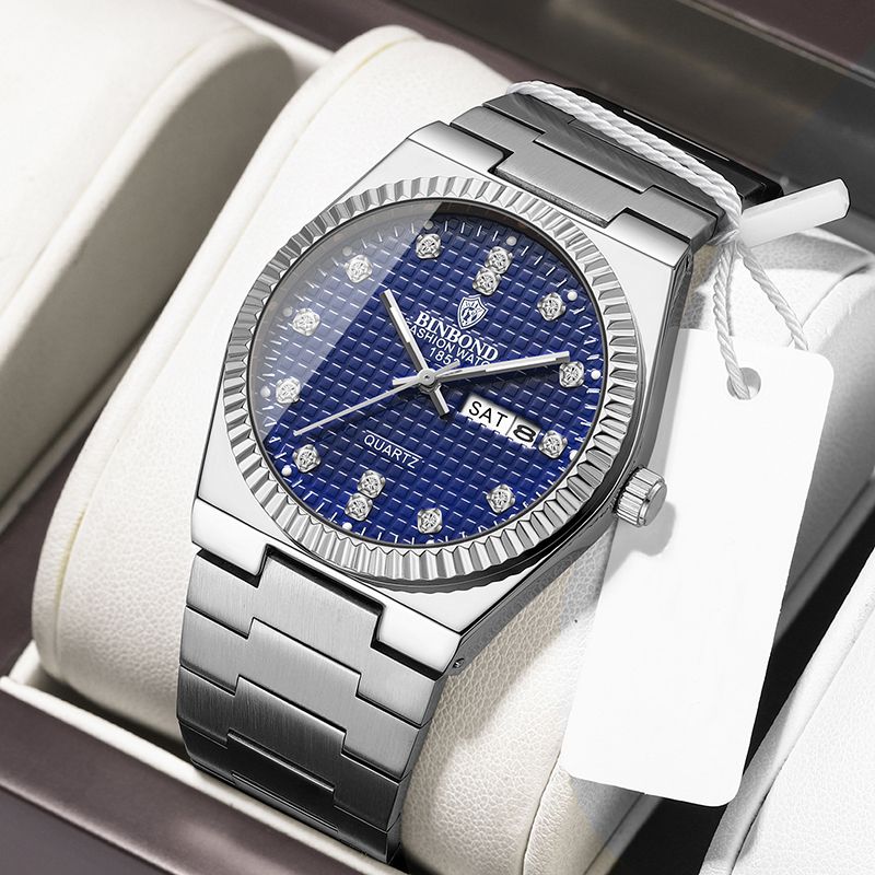 Top Luxury Man Watch Waterproof Stainless Steel Men Wristwatch Luminous Date Week Fashion Business Quartz Men's Watches_voghion.com